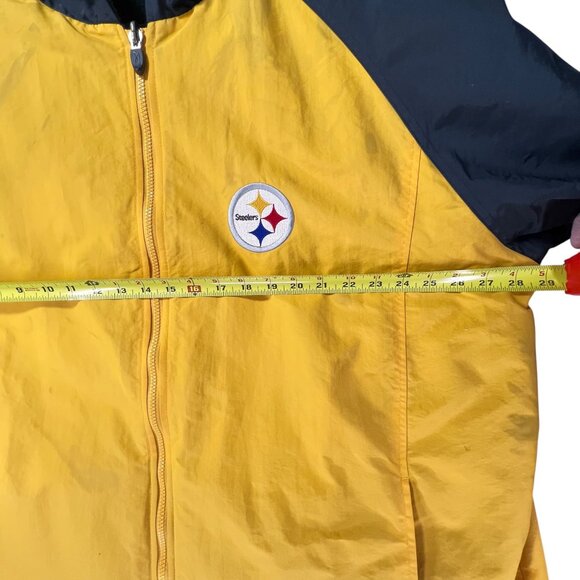 Vtg Pittsburgh Steelers Reebok NFL Team Apparel Hooded Jacket Reversible 2XL - Picture 14 of 16